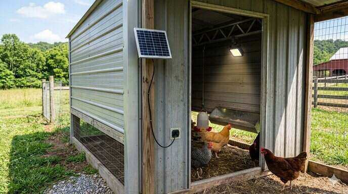 How to Safely Illuminate a Metal Chicken Coop Without Electricity