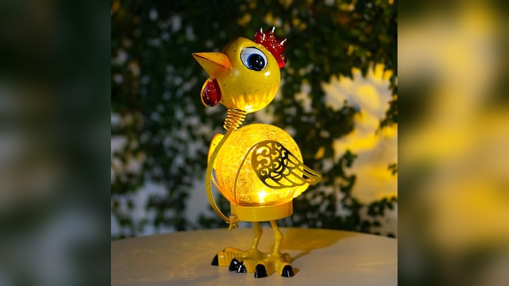 Best Solar Powered Decorative Chicken Figurines With Warm Led Lights